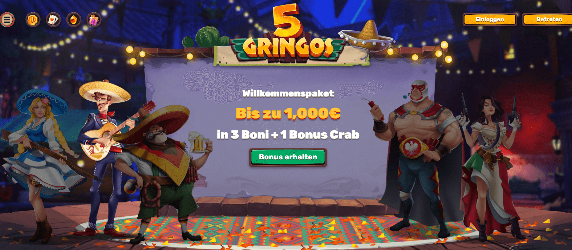 Bonus Crab im Casino 5Gringos