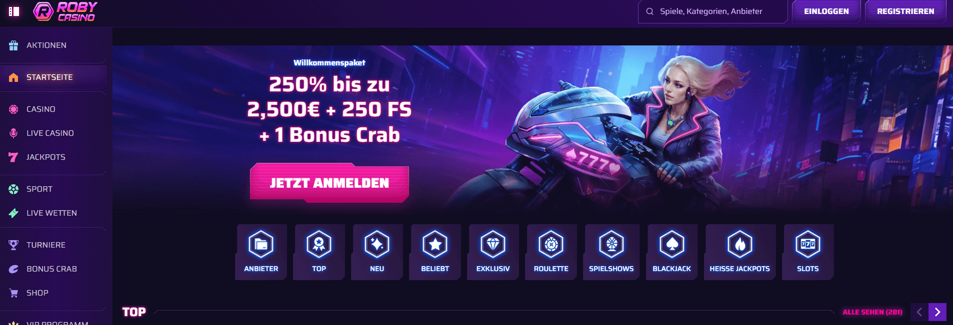 Paysafe bei Roby Casino